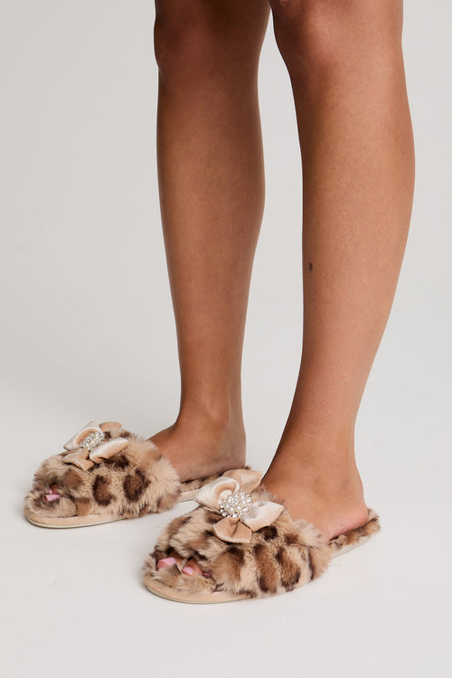 Anya Slippers in Leopard