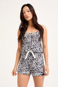 Bamboo Cami Short Pajama Set in Luxe Leopard