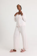 Bamboo Lace Pajama Set in Powder Puff