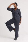 Bamboo Lace Pajama Set in Raven