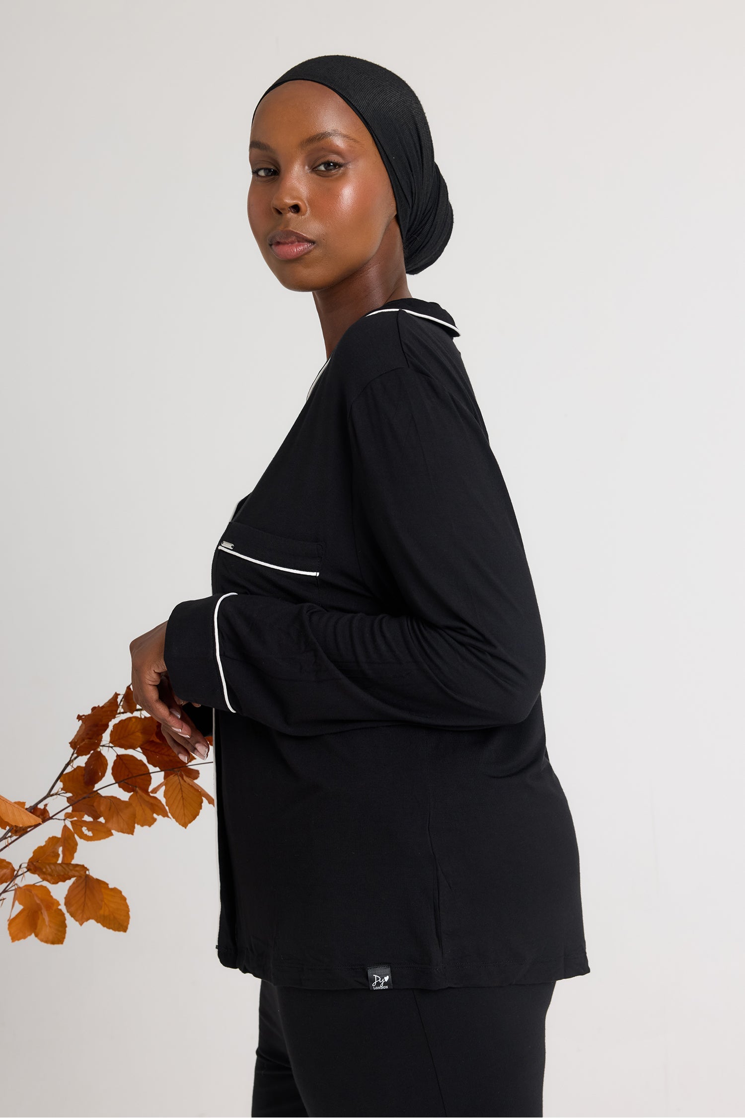 Bamboo Pajama Set in Black