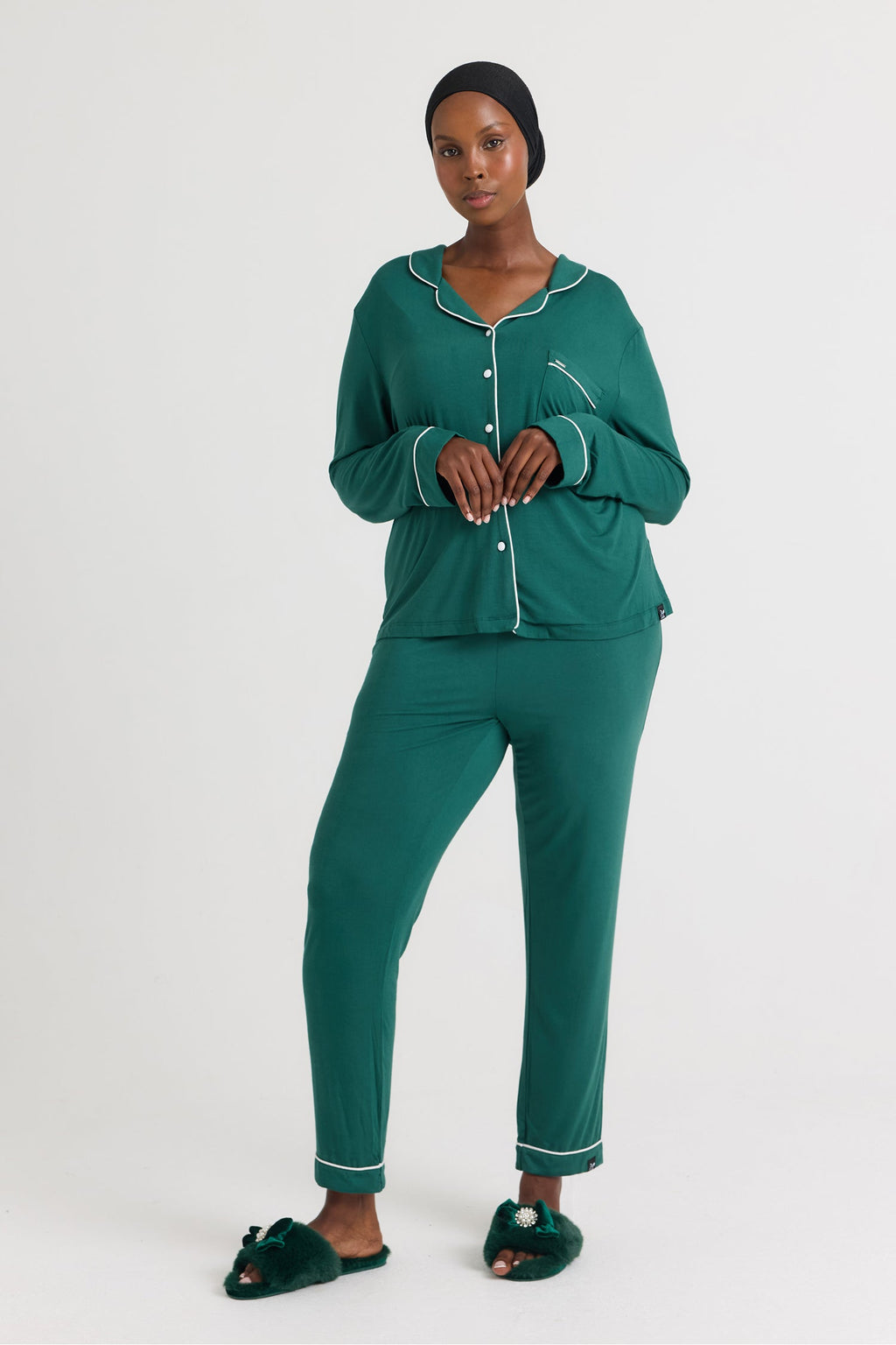 Bamboo Pajama Set in Green