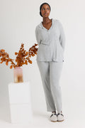 Bamboo Pajama Set in Gray Marl