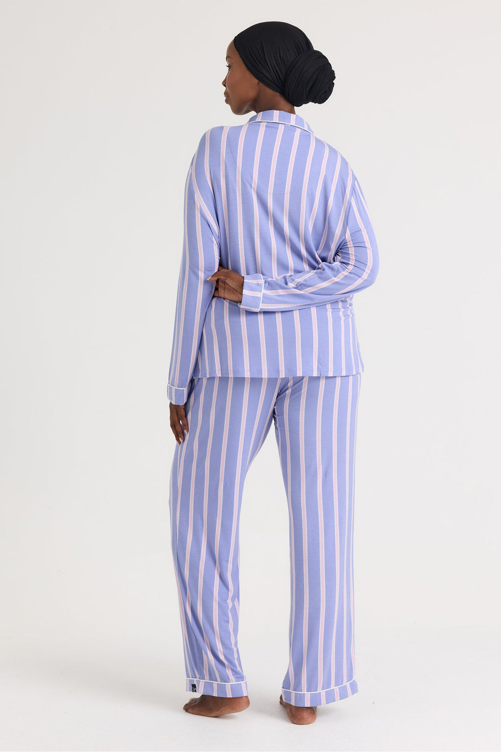 Bamboo Pajama Set in Heather Stripe