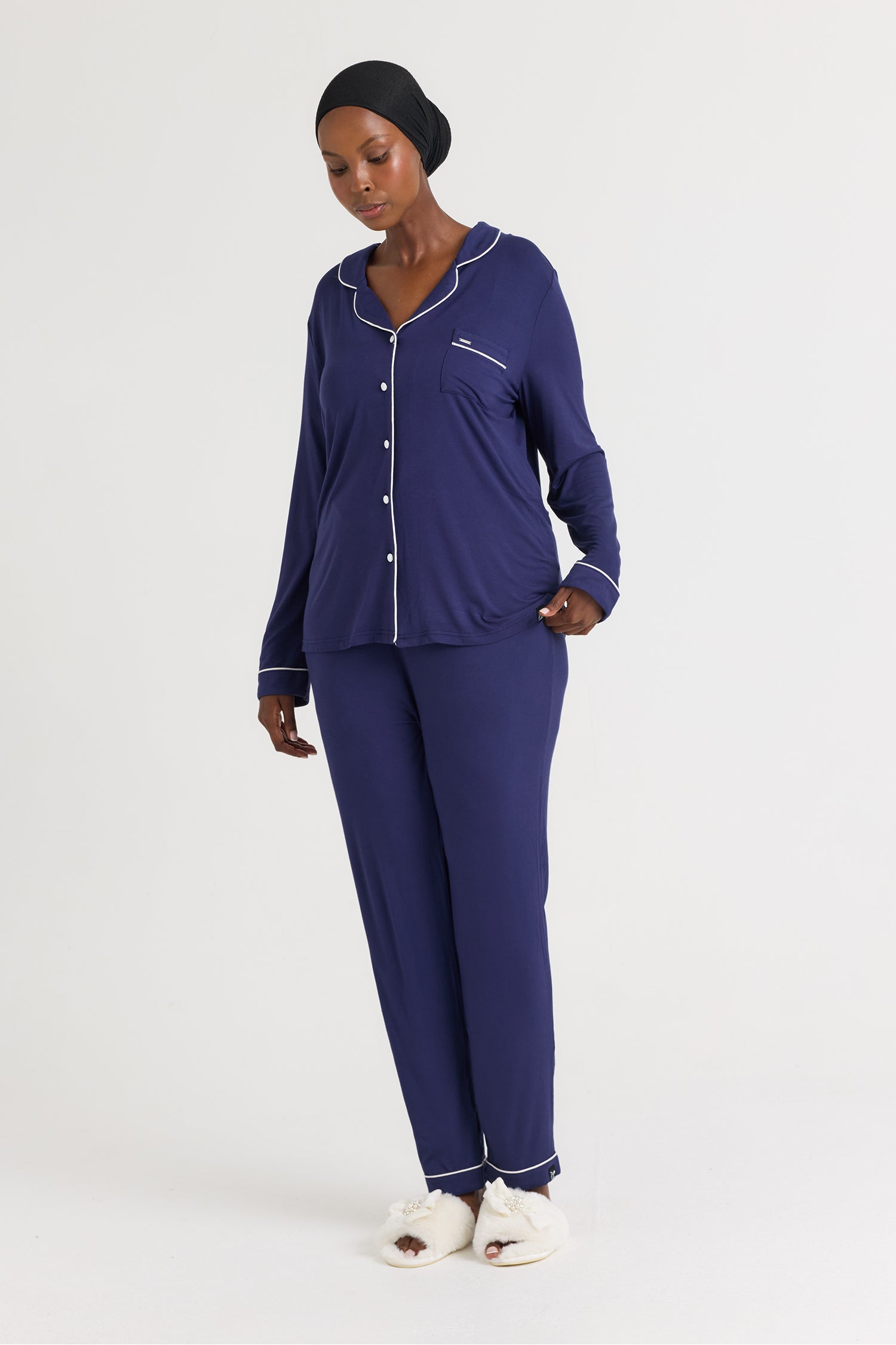 Bamboo Pajama Set in Midnight