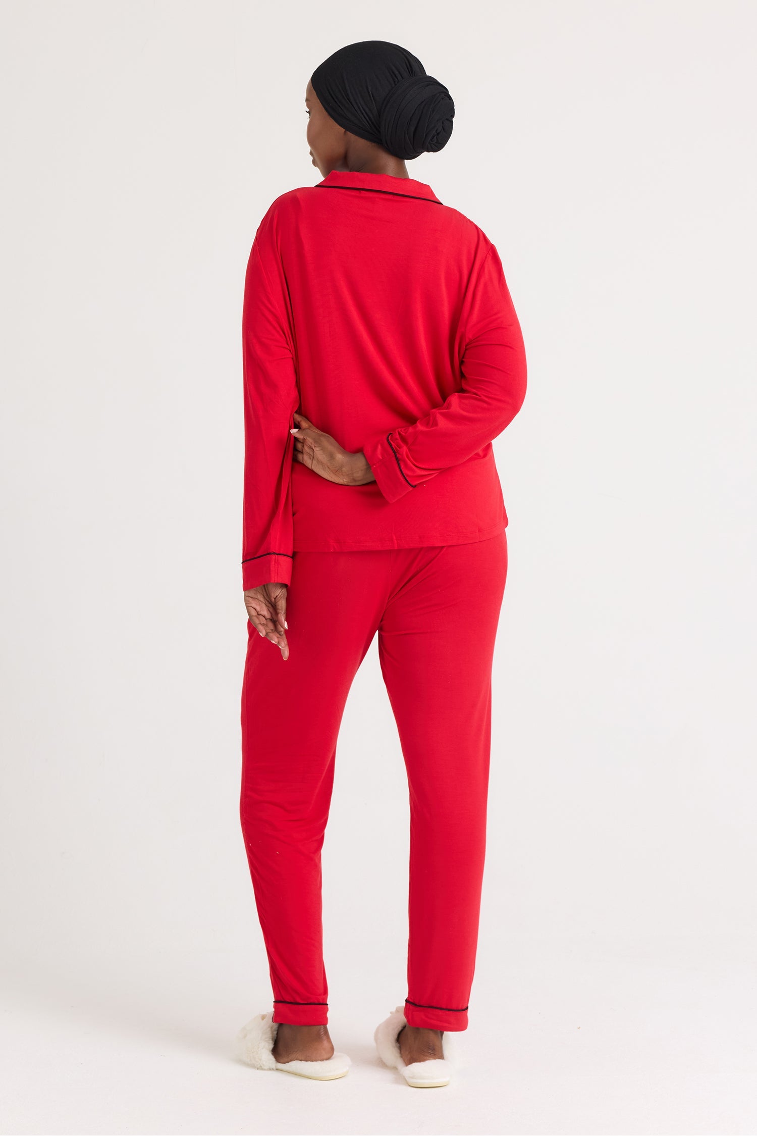 Bamboo Pajama Set in Red