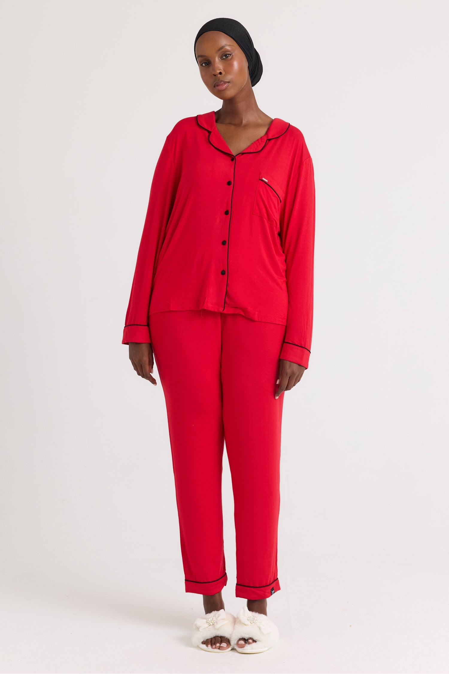 Bamboo Pajama Set in Red