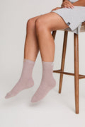 Cashmere Blend Bed Socks in Mink