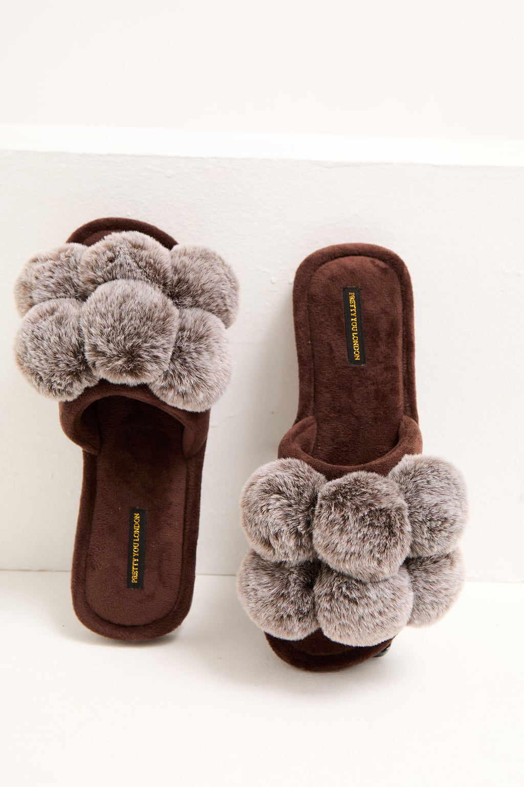 Dolly Slippers in Chocolate