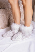 Fern Slippers in Snow Leopard